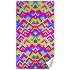 Colorful Trendy Chic Modern Chevron Pattern Canvas 40  X 72   by GardenOfOphir