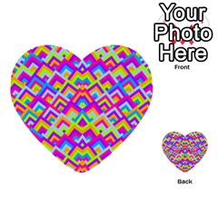 Colorful Trendy Chic Modern Chevron Pattern Multi-purpose Cards (heart)  by GardenOfOphir