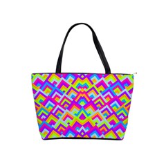 Colorful Trendy Chic Modern Chevron Pattern Shoulder Handbags