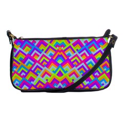 Colorful Trendy Chic Modern Chevron Pattern Shoulder Clutch Bags by GardenOfOphir