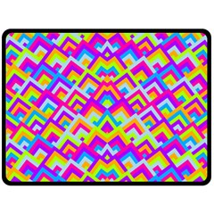 Colorful Trendy Chic Modern Chevron Pattern Fleece Blanket (large)  by GardenOfOphir