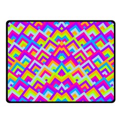 Colorful Trendy Chic Modern Chevron Pattern Fleece Blanket (small) by GardenOfOphir