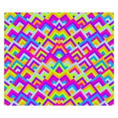 Colorful Trendy Chic Modern Chevron Pattern Double Sided Flano Blanket (small)  by GardenOfOphir