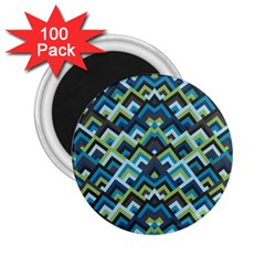 Trendy Chic Modern Chevron Pattern 2 25  Magnets (100 Pack) 