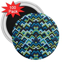 Trendy Chic Modern Chevron Pattern 3  Magnets (100 pack)