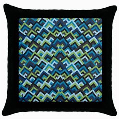 Trendy Chic Modern Chevron Pattern Throw Pillow Cases (black) by GardenOfOphir