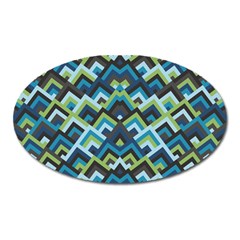 Trendy Chic Modern Chevron Pattern Oval Magnet by GardenOfOphir