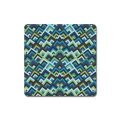 Trendy Chic Modern Chevron Pattern Square Magnet