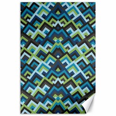 Trendy Chic Modern Chevron Pattern Canvas 24  X 36 