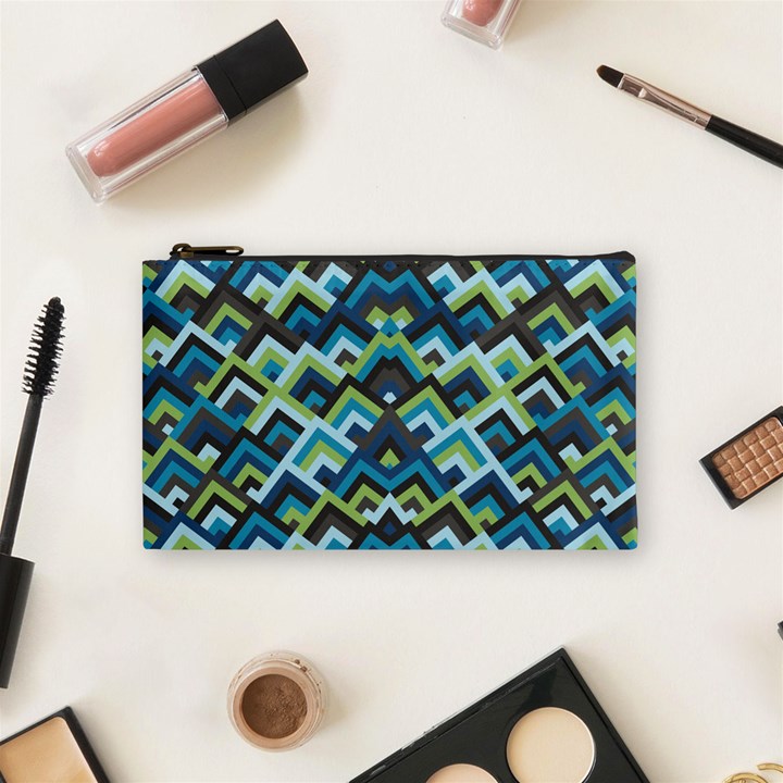 Trendy Chic Modern Chevron Pattern Cosmetic Bag (Small) 