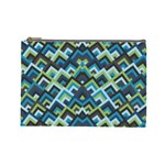 Trendy Chic Modern Chevron Pattern Cosmetic Bag (Large)  Front