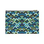 Trendy Chic Modern Chevron Pattern Cosmetic Bag (Large)  Back