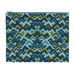 Trendy Chic Modern Chevron Pattern Cosmetic Bag (xl) by GardenOfOphir