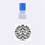 Trendy Chic Modern Chevron Pattern Rubber Round Stamps (Small) 1.12 x1.12  Stamp