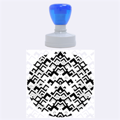 Trendy Chic Modern Chevron Pattern Rubber Round Stamps (large) by GardenOfOphir