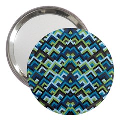 Trendy Chic Modern Chevron Pattern 3  Handbag Mirrors by GardenOfOphir