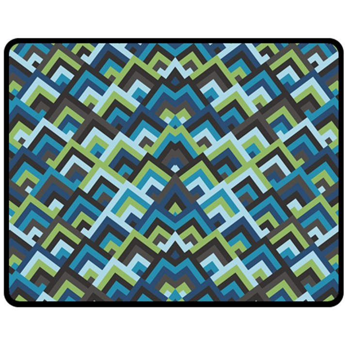 Trendy Chic Modern Chevron Pattern Double Sided Fleece Blanket (Medium) 