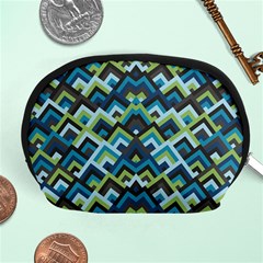 Trendy Chic Modern Chevron Pattern Accessory Pouches (medium)  by GardenOfOphir