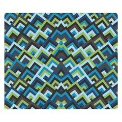 Trendy Chic Modern Chevron Pattern Double Sided Flano Blanket (small) 