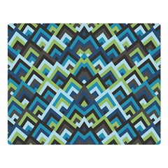 Trendy Chic Modern Chevron Pattern Double Sided Flano Blanket (large)  by GardenOfOphir