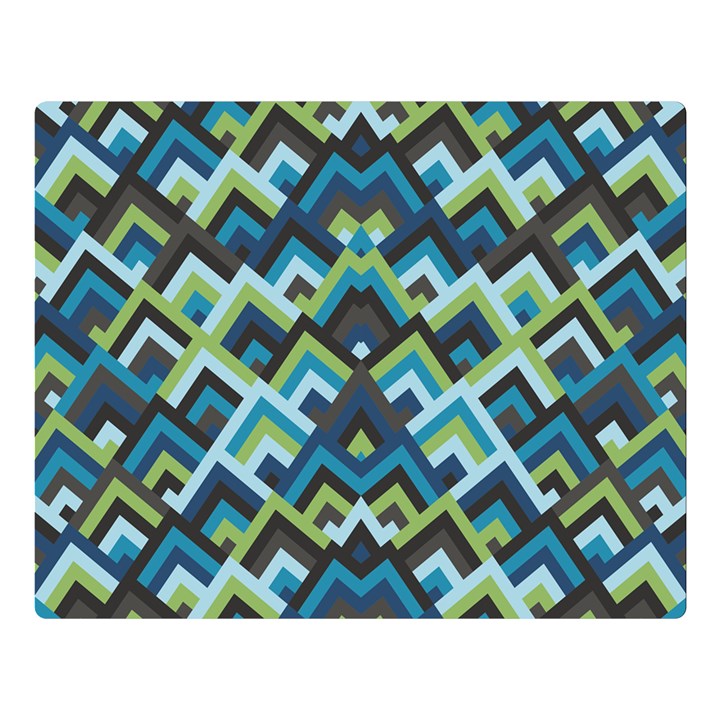 Trendy Chic Modern Chevron Pattern Double Sided Flano Blanket (Large) 