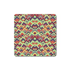 Trendy Chic Modern Chevron Pattern Square Magnet by GardenOfOphir