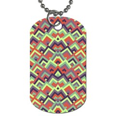 Trendy Chic Modern Chevron Pattern Dog Tag (one Side) by GardenOfOphir