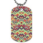 Trendy Chic Modern Chevron Pattern Dog Tag (One Side) Front