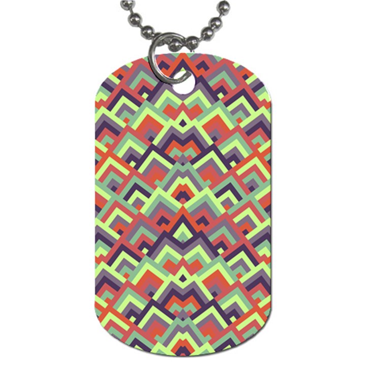 Trendy Chic Modern Chevron Pattern Dog Tag (One Side)