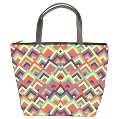 Trendy Chic Modern Chevron Pattern Bucket Bags by GardenOfOphir