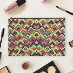 Trendy Chic Modern Chevron Pattern Cosmetic Bag (large) 