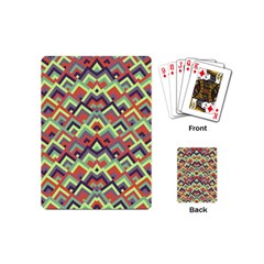 Trendy Chic Modern Chevron Pattern Playing Cards (mini) 