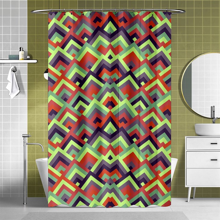 Trendy Chic Modern Chevron Pattern Shower Curtain 48  x 72  (Small) 