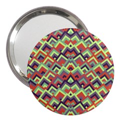 Trendy Chic Modern Chevron Pattern 3  Handbag Mirrors