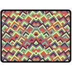 Trendy Chic Modern Chevron Pattern Double Sided Fleece Blanket (Large)  80 x60  Blanket Front