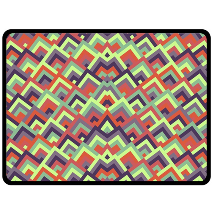 Trendy Chic Modern Chevron Pattern Double Sided Fleece Blanket (Large) 