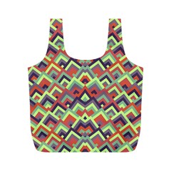 Trendy Chic Modern Chevron Pattern Full Print Recycle Bags (m)  by GardenOfOphir