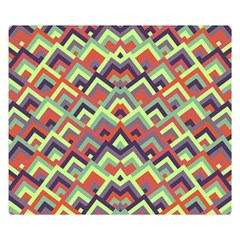 Trendy Chic Modern Chevron Pattern Double Sided Flano Blanket (small)  by GardenOfOphir