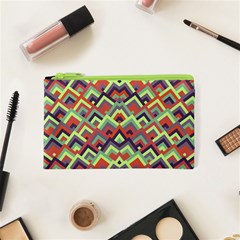 Trendy Chic Modern Chevron Pattern Cosmetic Bag (xs) by GardenOfOphir