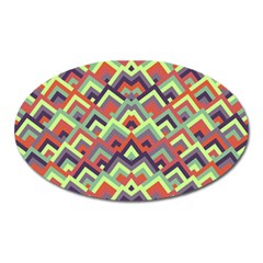 Trendy Chic Modern Chevron Pattern Oval Magnet by GardenOfOphir