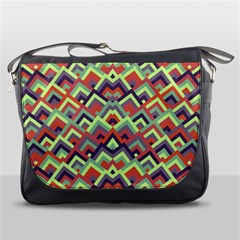 Trendy Chic Modern Chevron Pattern Messenger Bags by GardenOfOphir