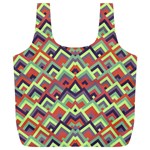 Trendy Chic Modern Chevron Pattern Full Print Recycle Bags (L)  Front