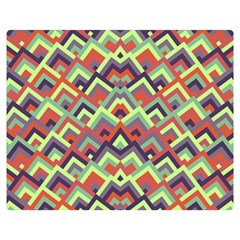 Trendy Chic Modern Chevron Pattern Double Sided Flano Blanket (medium)  by GardenOfOphir