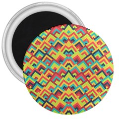 Trendy Chic Modern Chevron Pattern 3  Magnets by GardenOfOphir