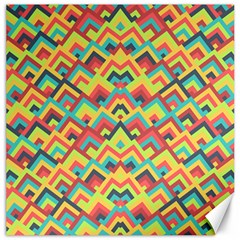 Trendy Chic Modern Chevron Pattern Canvas 16  X 16   by GardenOfOphir