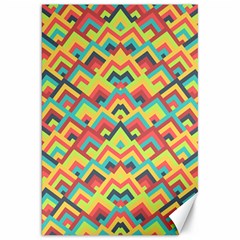 Trendy Chic Modern Chevron Pattern Canvas 20  X 30   by GardenOfOphir