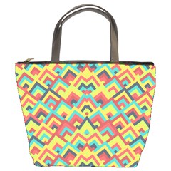 Trendy Chic Modern Chevron Pattern Bucket Bags by GardenOfOphir