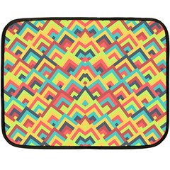 Trendy Chic Modern Chevron Pattern Double Sided Fleece Blanket (mini)  by GardenOfOphir