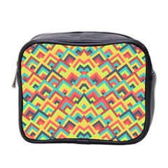 Trendy Chic Modern Chevron Pattern Mini Toiletries Bag 2-side