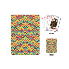 Trendy Chic Modern Chevron Pattern Playing Cards (mini) 